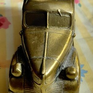 Brass-Colored Vintage Car Decorative Figurine - Home Other